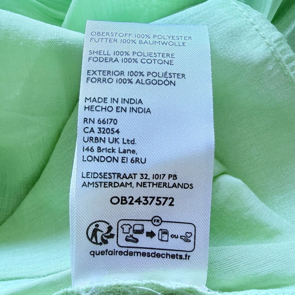 Anthropologie Somerset Off-Shoulder Maxi Dress Green Shimmer Size Small Tiered - Picture 9 of 10
